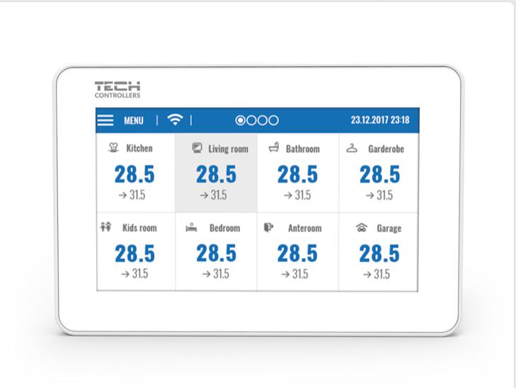 Tech draadloos touchscreen WIFI wit. | De Groothandel in Vloerverwarming